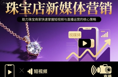 珠宝店新媒体营销,助力珠宝商家快速掌握短视频与直播运营的核心策略-生财