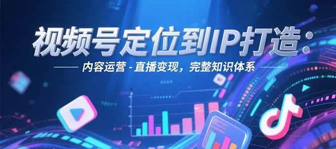 视频号定位到IP打造:账号搭建-内容运营-直播变现,完整知识体系-生财