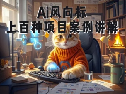 Ai风向标-附100种项目案例玩法-0基础小白到大神ai视频商业应用教学-生财
