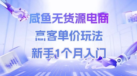 咸鱼无货源电商,高客单价玩法,新手1个月入门-生财