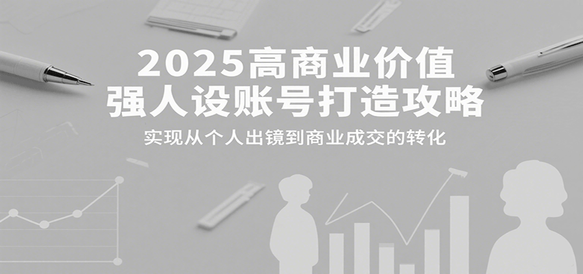2025高商业价值强人设账号打造攻略，实现从个人出镜到商业成交的转化-生财