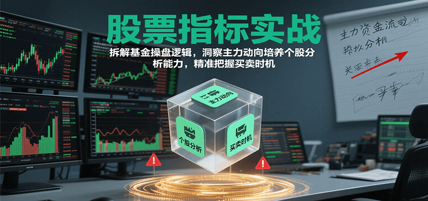股票指标实战，基金操盘逻辑拆解，洞察主力动向培养个股分析能力把握买卖时机(更新)-生财