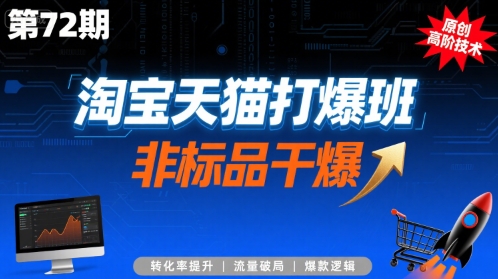 淘宝天猫打爆班原创高阶技术第72期，非标品干爆-生财