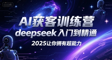 AI获客训练营,deepseek入门到精通,2025让你拥有超能力-生财
