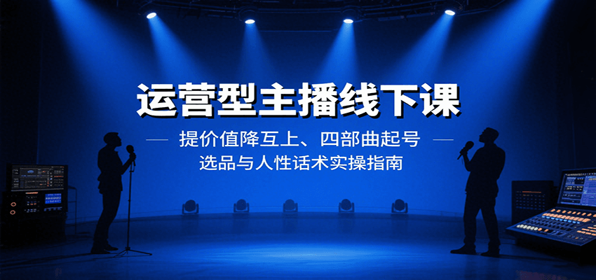运营型主播线下课:提价值降互上、四部曲起号、选品与人性话术实操指南-生财