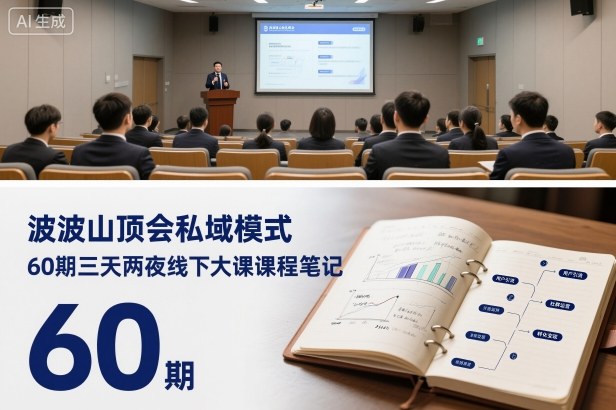 波波山顶会私域模式60期三天两夜线下大课课程笔记(文档)-生财