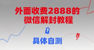 外面收费2888的微信解封教程，具体自测-生财